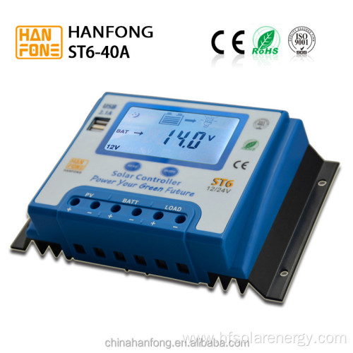 Solar controller PWM 2USB 12/24V Auto 40A